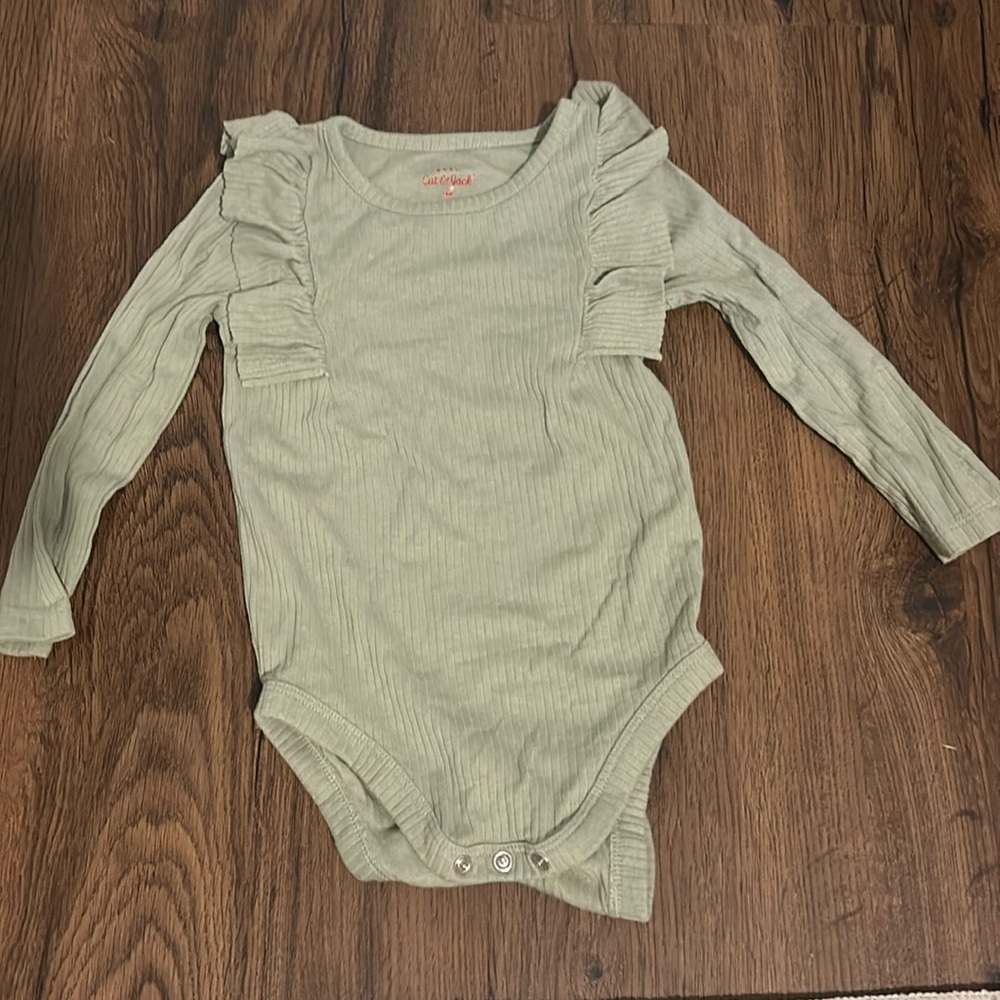 Cat & Jack long sleeve onesie with ruffles